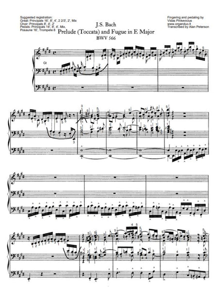 Toccata and Fugue in E Major, BWV 566 by J.S. Bach – Secrets of