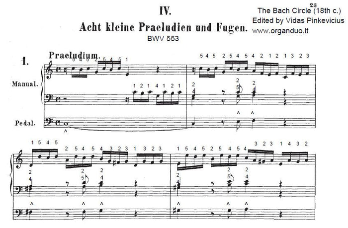8 Little Preludes and Fugues, BWV 553-560