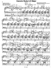 Canonic Etude No. 3 in E Major, Op. 56 by Robert Schumann with Fingering and Pedaling