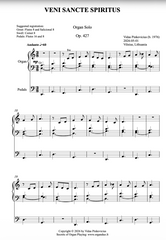 Veni Sancte Spiritus, Op. 427 (Organ Solo) by Vidas Pinkevicius