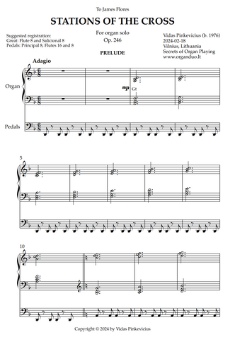 Stations of the Cross, Op. 246 (Organ Solo) by Vidas Pinkevicius