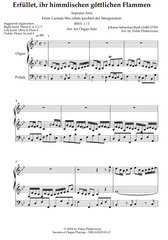 Aria "Erfüllet, ihr himmlischen göttlichen Flammen", BWV 1/3 (arr. for Organ Solo)