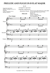 Prelude and Fugue in Bb Major (arr. Organ Duet) by Johann Georg Albrechtsberger