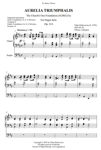Aurelia Triumphalis, Op. 314 (Organ Solo) by Vidas Pinkevicius