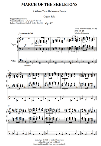 March of the Skeletons, Op. 402 (Organ Solo) by Vidas Pinkevicius