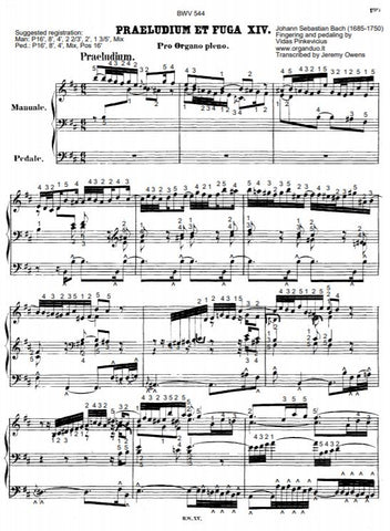 Prelude and Fugue in B Minor, BWV 544 by J.S. Bach