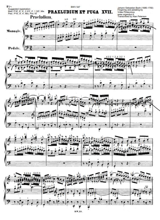 Prelude and Fugue in C Major, BWV 547 by J.S. Bach
