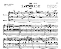 Bach Pastorella with Fingering and Registration