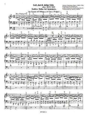 Gott, durch deine Güte, BWV 600 by J.S. Bach