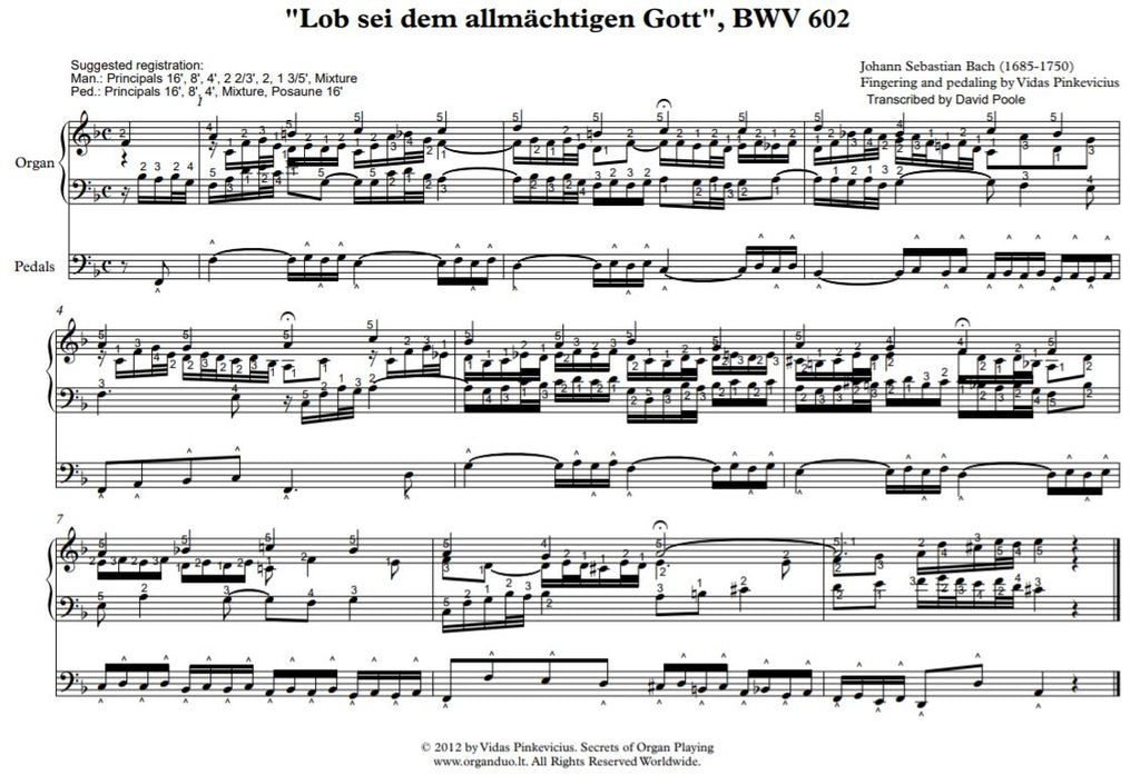 Lob sei dem allmächtigen Gott, BWV 602 by J.S. Bach
