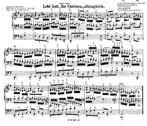 Lobt Gott, ihr Christen allzugleich, BWV 609 by J.S. Bach