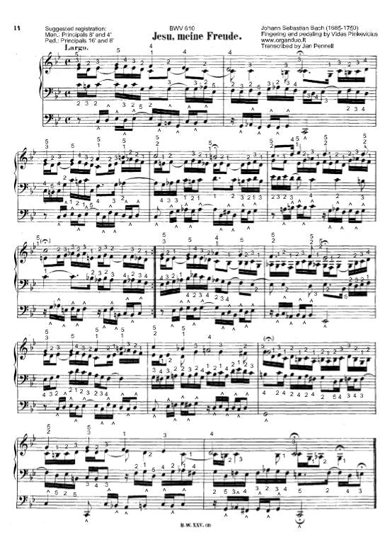 Jesu, meine Freude, BWV 610 by J.S. Bach