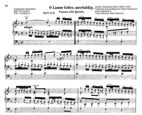 O Lamm Gottes, unschuldig, BWV 618 by J.S. Bach