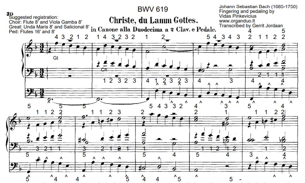 Christe, du Lamm Gottes, BWV 619 by J.S. Bach