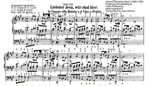 Liebster Jesu, wir sind hier, BWV 633-634 by J.S. Bach