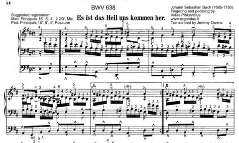 Es ist das Heil uns kommen her, BWV 638 by J.S. Bach