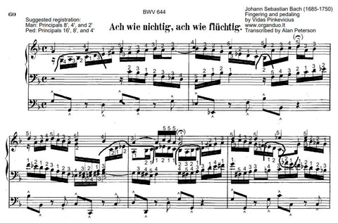 Ach wie nichtig, ach wie flüchtig, BWV 644 by J.S. Bach