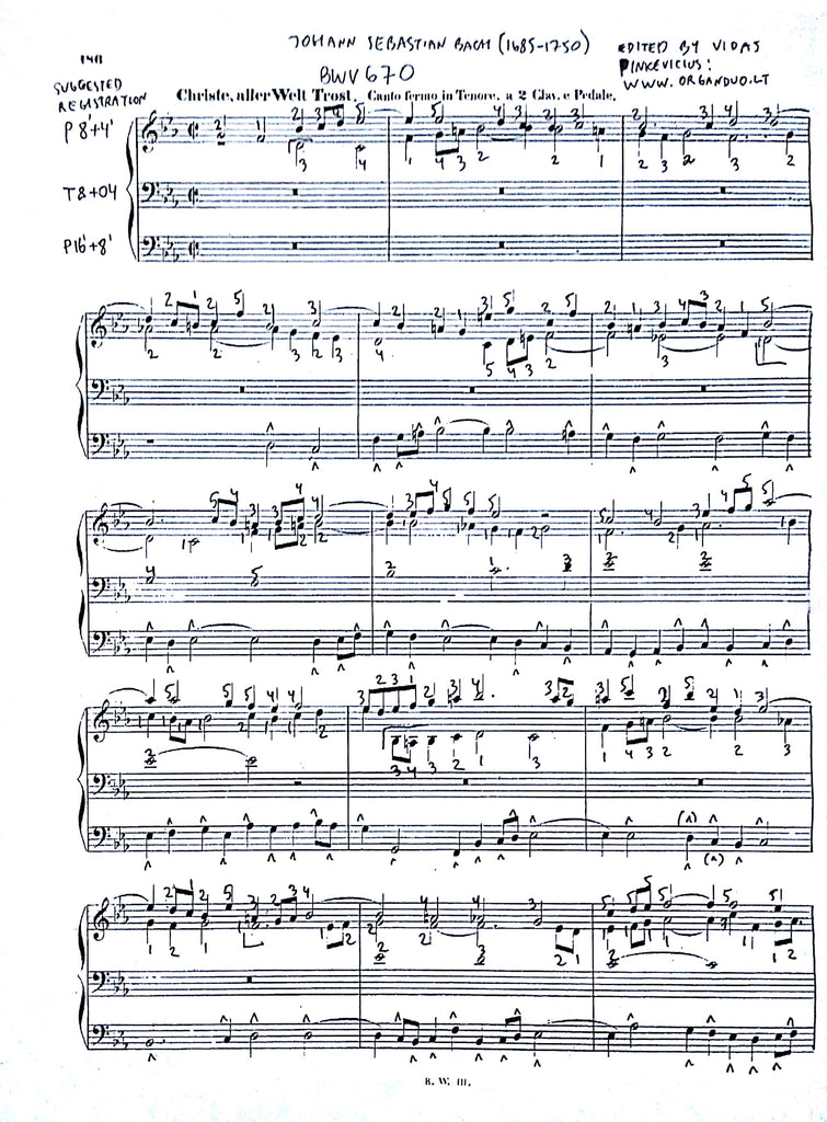 Christe, aller Welt Trost, BWV 670