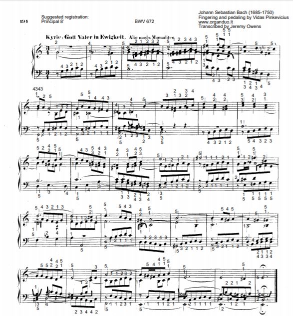 Kyrie, Gott Vater in Ewigkeit, BWV 672 by J.S. Bach