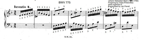 Two Part Invention No. 4 in D Minor, BWV 775 by J.S. Bach