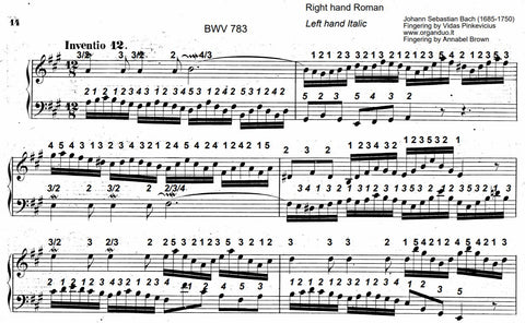 Two Part Invention No. 12 in A Major, BWV 783 by J.S. Bach