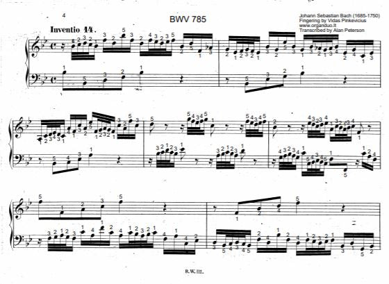 Two Part Invention No. 14 in Bb Major, BWV 785 by J.S. Bach