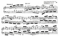 Three Part Sinfonia No. 1 in C Major, BWV 787 by J.S. Bach with complete fingering
