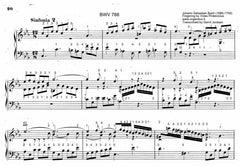 Three Part Sinfonia No. 2 in C Minor, BWV 788 by J.S. Bach with complete fingering