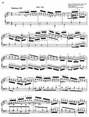 Three Part Sinfonia No. 10 in G Major, BWV 796 by J.S. Bach with complete fingering