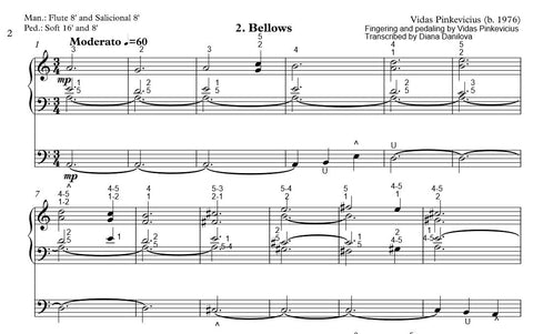 "Bellows" from "Organ ABC" with Fingering and Pedaling by Vidas Pinkevicius