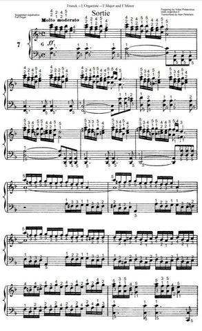Sortie in F Major from L'Organiste by Cesar Franck with Fingering