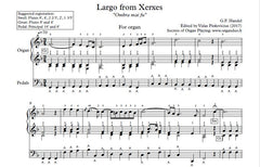 Handel Largo With Fingering And Pedaling