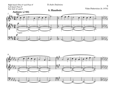 Hautbois from Organ ABC for organ by Vidas Pinkevicius (2020)