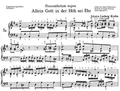 Krebs Allein Gott with fingering
