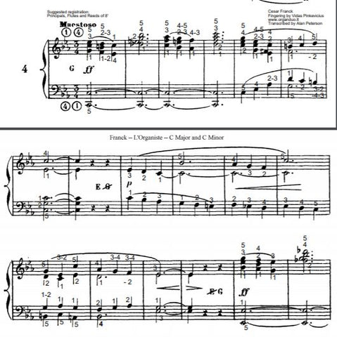 Maestoso in C Minor from L'Organiste by Cesar Franck with Fingering