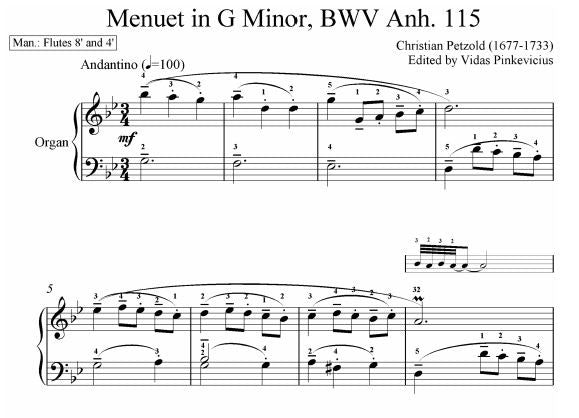 Deciphering Menuet in G Minor