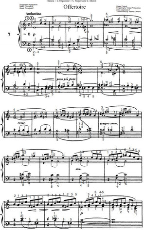 Offertoire in C Major from L'Organiste by Cesar Franck with Fingering