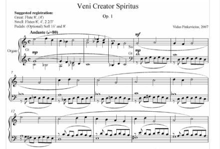 Op. 1: Veni Creator Spiritus (2007)