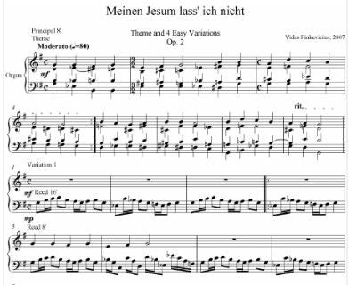 Op. 2: Variations on Meinen Jesum lass ich nicht (2007)