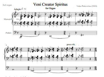 Op. 3: Veni Creator Spiritus (2010) by Vidas Pinkevicius