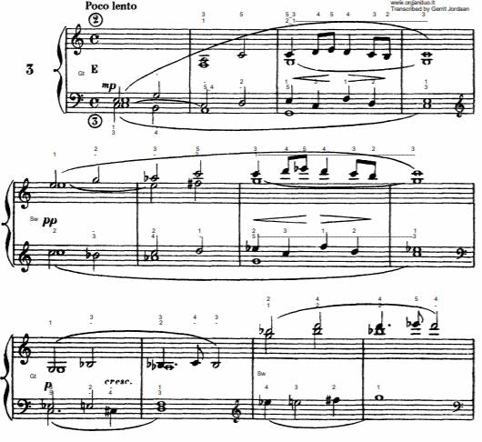 Poco Lento in C Major from L'Organiste by Cesar Franck with Fingering