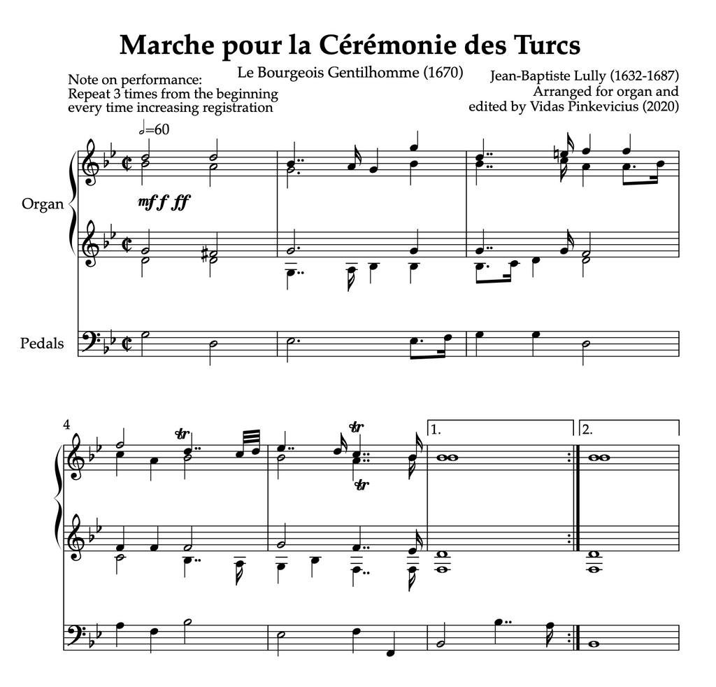 Marche pour la Ceremonie des Turcs by Jean-Baptiste Lully