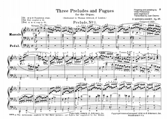 Prelude and Fugue in C Minor, Op. 37 No. 1 by Felix Mendelssohn with fingering and pedaling