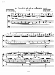 Herzlich tut mich verlangen, Op. 122 No. 10 by Johannes Brahms with fingering