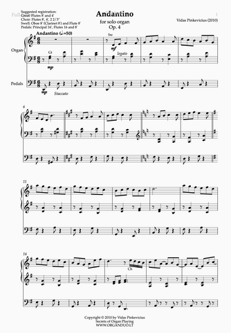 Andantino, Op. 4 (2010) by Vidas Pinkevicius