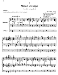 Menuet Gothique from Suite Gothique, Op. 25 by Leon Boellmann with Fingering and Pedaling