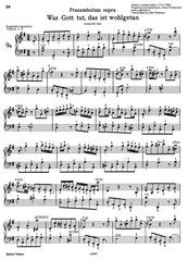 Was Gott tut, das ist wohlgetan by J.L. Krebs with fingering