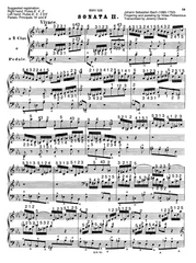 Trio Sonata No. 2 in C Minor, BWV 526 by J.S. Bach with fingering and pedaling