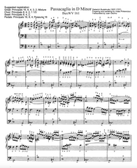 Passacaglia in D Minor, BuxWV 161 by Dieterich Buxtehude with Fingering and Pedaling