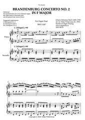 Brandenburg Concerto No. 2 in F Major, BWV 1047 by J.S. Bach (Organ Duet)